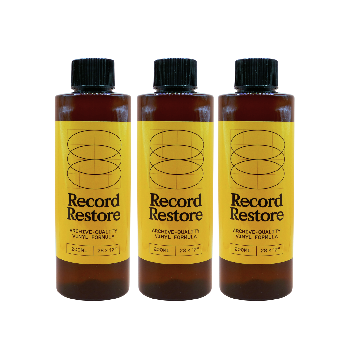 Record Restore Vinyl Record Cleaning Fluid Solution 3 bottles