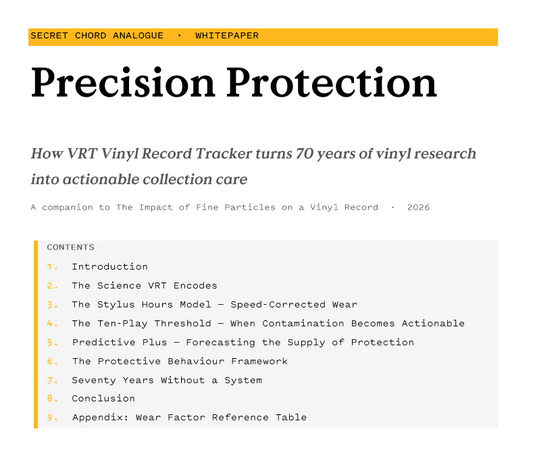 Precision Protection whitepaper — How VRT turns 70 years of vinyl research into actionable collection care