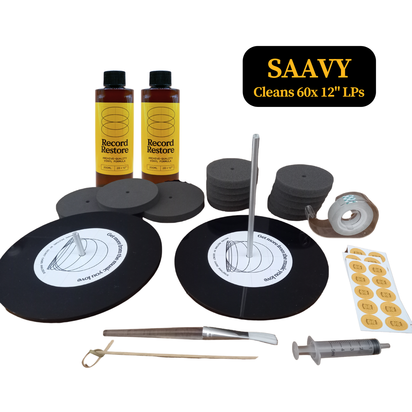 Record Restore Vinyl Record Cleaning Kit Saavy