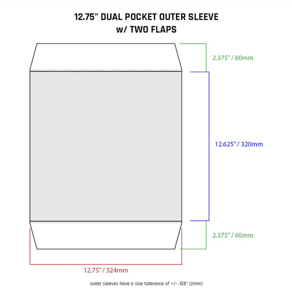 Vinyl Record Cover Protective Outer Sleeves 12.75" - Packs