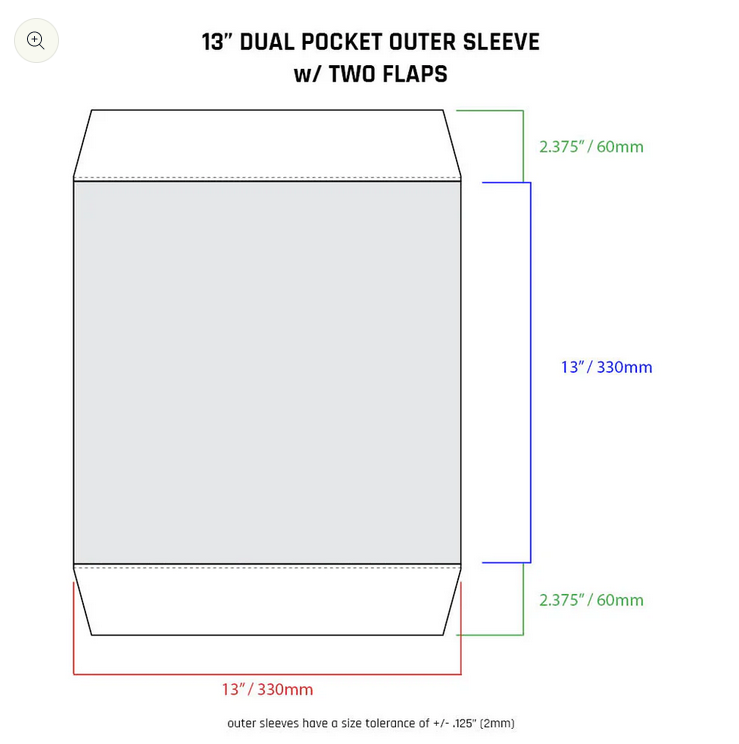 Vinyl Record Cover Protective Outer Sleeves 13" - Packs