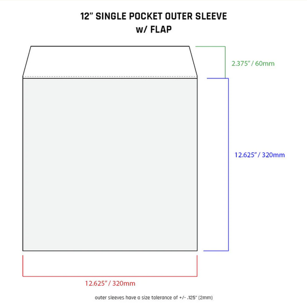 Vinyl Record Cover Protective Outer Sleeves 12" - Singles