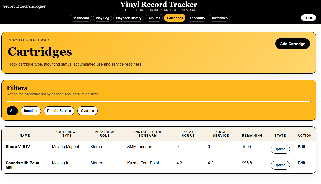 SCA Vinyl Record Tracker