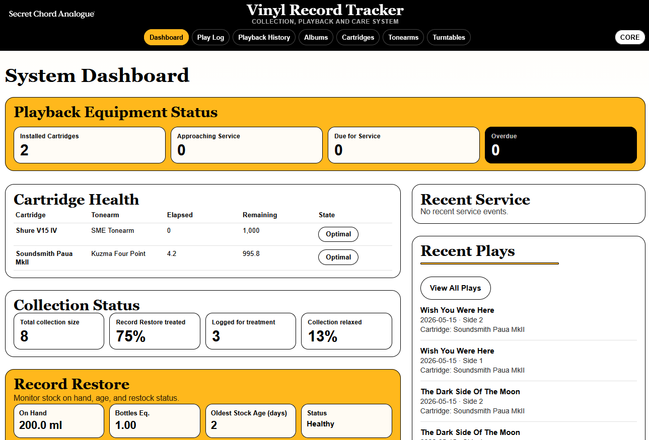 SCA Vinyl Record Tracker