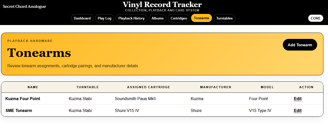 SCA Vinyl Record Tracker