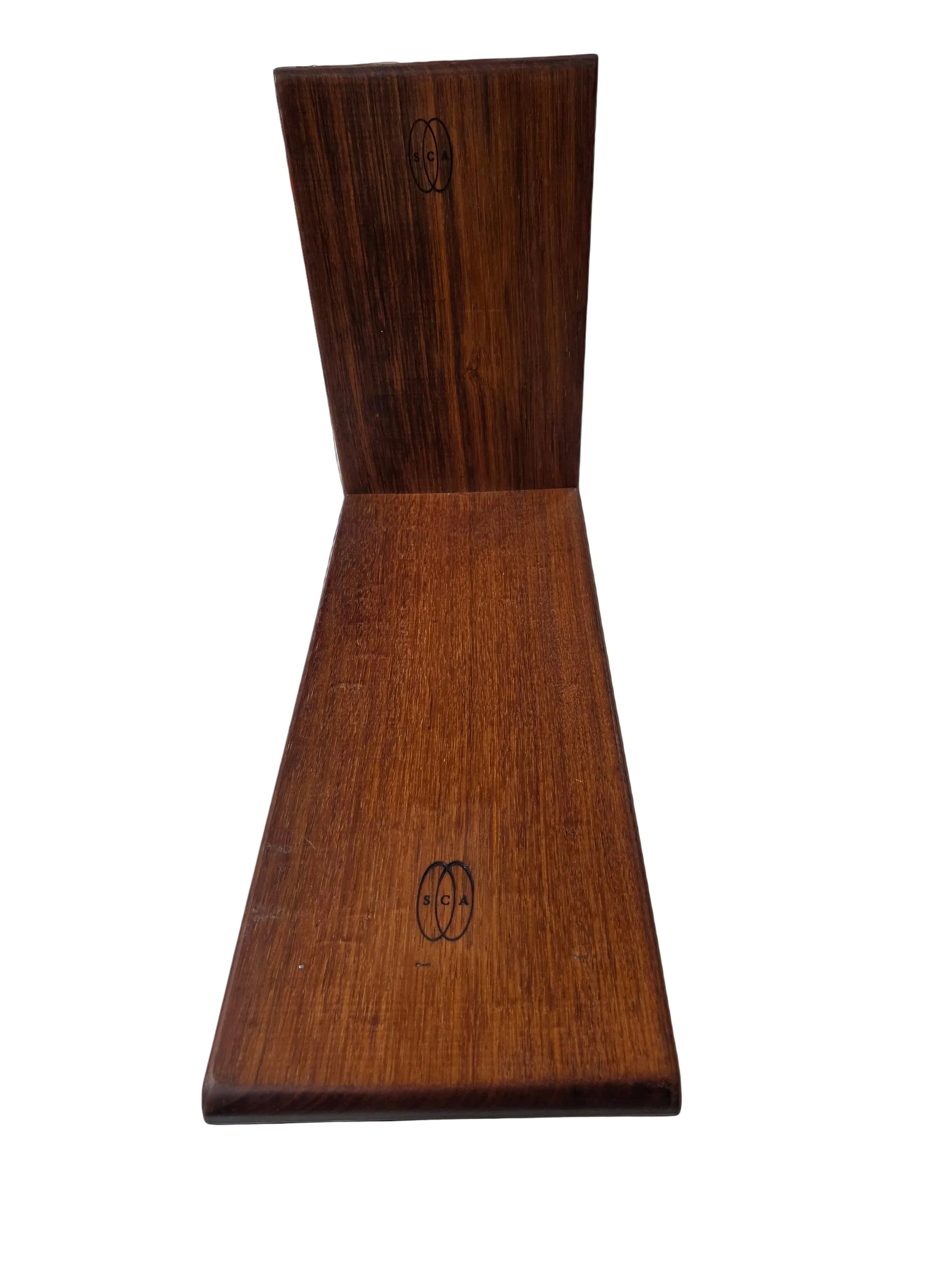 SCA Vinyl Record Stand — angled Australian hardwood record stand for 50 LPs