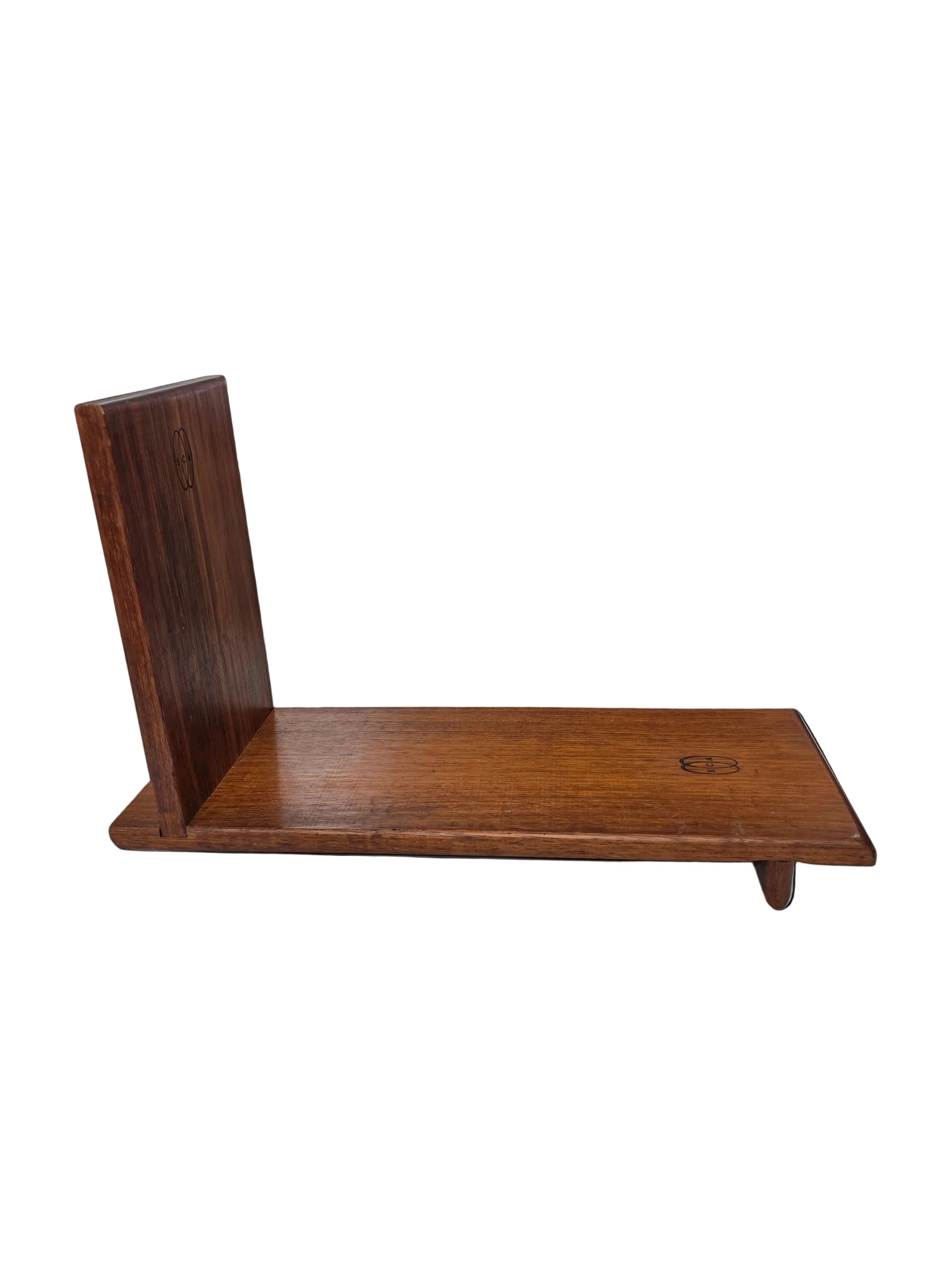 SCA vinyl record stand — side profile showing angled base